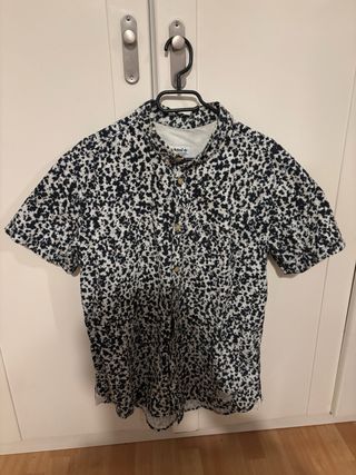 Camisa Adidas Talla L Estampado Blanco y Negro