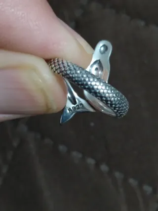 Anillo Plata Ley S925 Sirena Ajustable