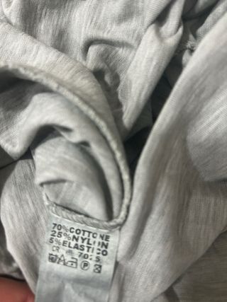 Vestido mujer manga larga verde gris talla M