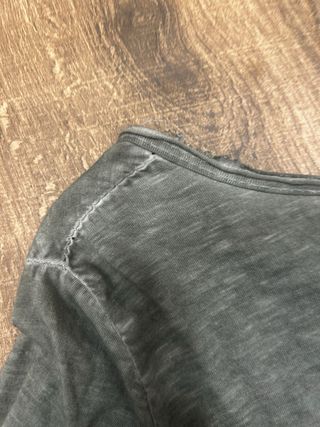 Vestido mujer manga larga verde gris talla M