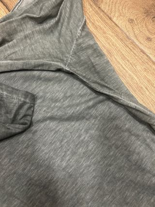 Vestido mujer manga larga verde gris talla M