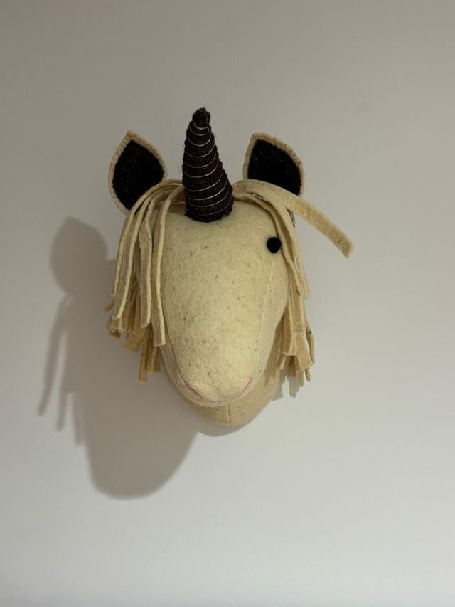 Cabeza de Unicornio de Fieltro