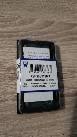 Memoria RAM Kingston 4GB DDR3 1600MHz