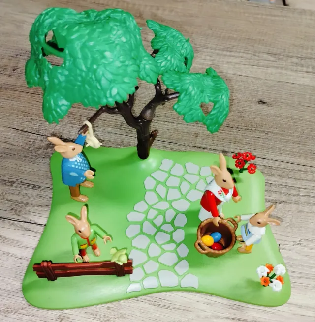 Playmobil Pasqua Conigli Albero Cesto Uova