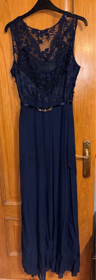 Vestido fiesta azul con torera