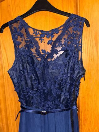 Vestido fiesta azul con torera