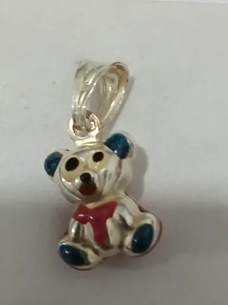 Anel e Pendente Prata 925 Ursinho