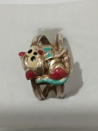 Anel e Pendente Prata 925 Ursinho