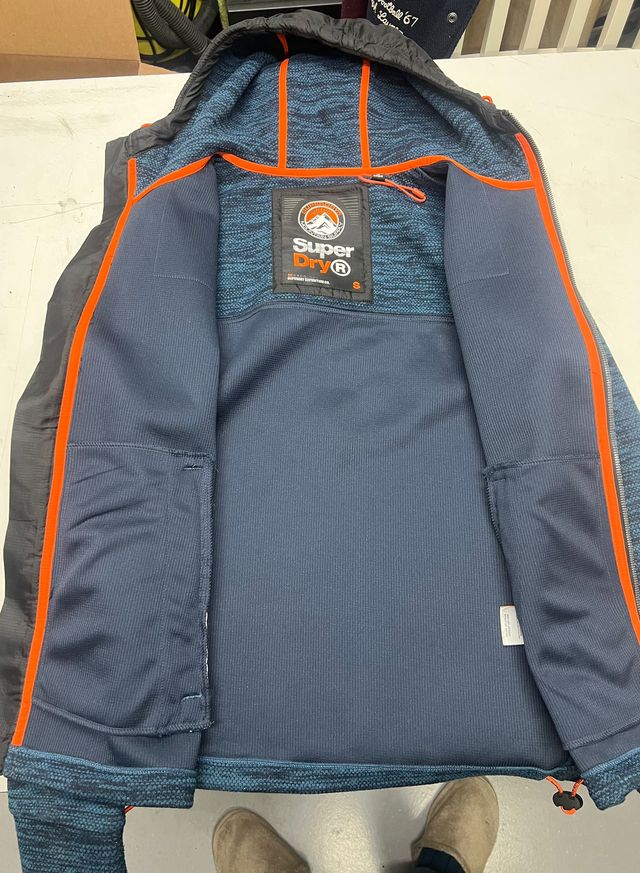 Forro Polar Superdry Azul y Negro