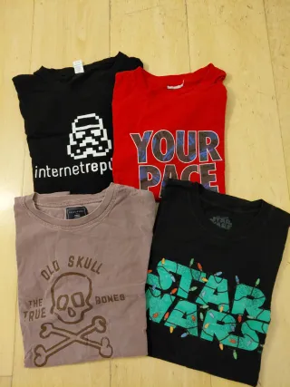 Lote 4 Camisetas Estampadas varias marcas