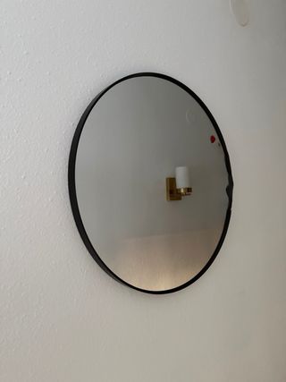 Espejo redondo metal negro 50 cm