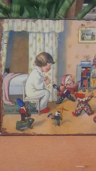 Targa Metallo stile Vintage Bambini Preghiera