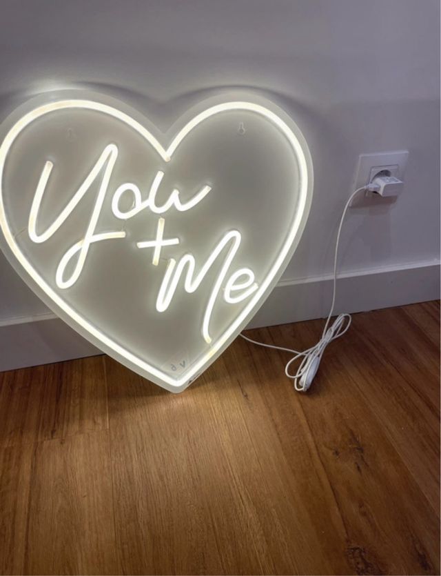 Neón Corazón You & Me Boda