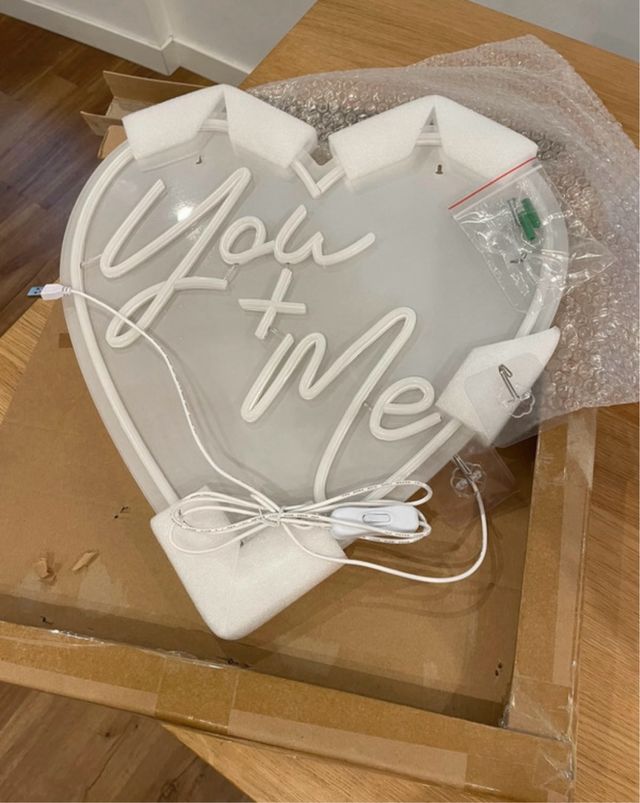 Neón Corazón You & Me Boda