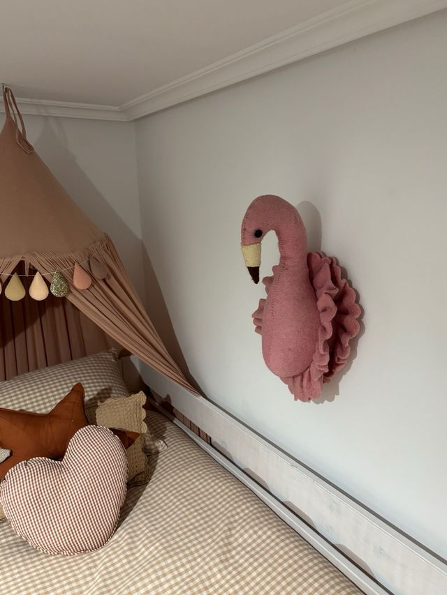 Cabeza Flamenco Decorativa Fieltro