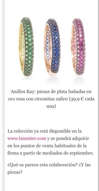 Anillos Luxenter