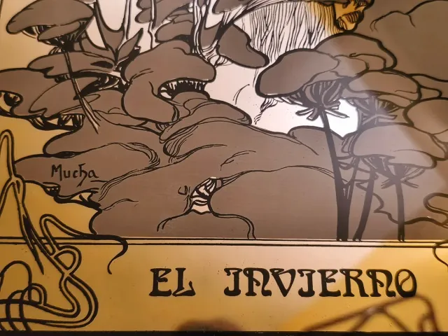 Quadro Specchio Mucha