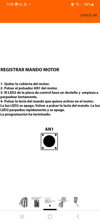 Mando Garaje 4 Botones (433Mhz)