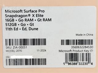 Surface Pro 11 OLED X Elite Sealed - 3 anni di garanzia