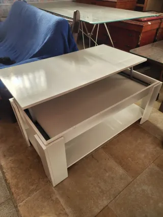 Mesa de centro extensible blanca