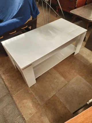 Mesa de centro extensible blanca