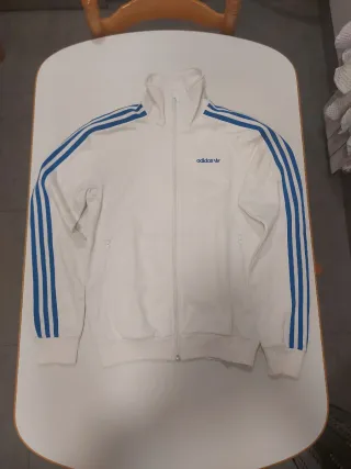 Sudadera Adidas Blanca y Azul