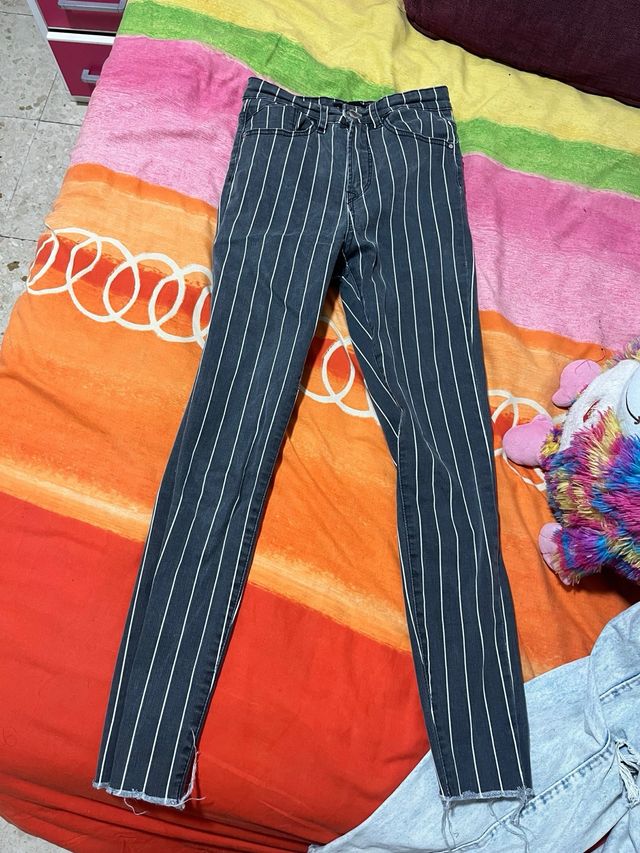 Vaqueros de rayas mujer