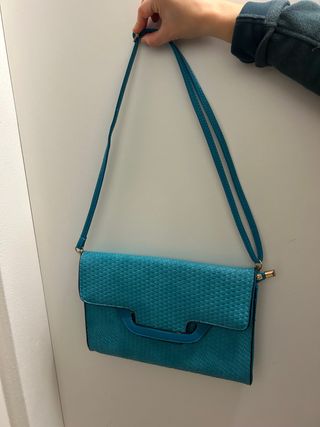 Pochette ecopelle azzurra Piazza Italia