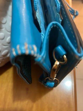 Pochette ecopelle azzurra Piazza Italia