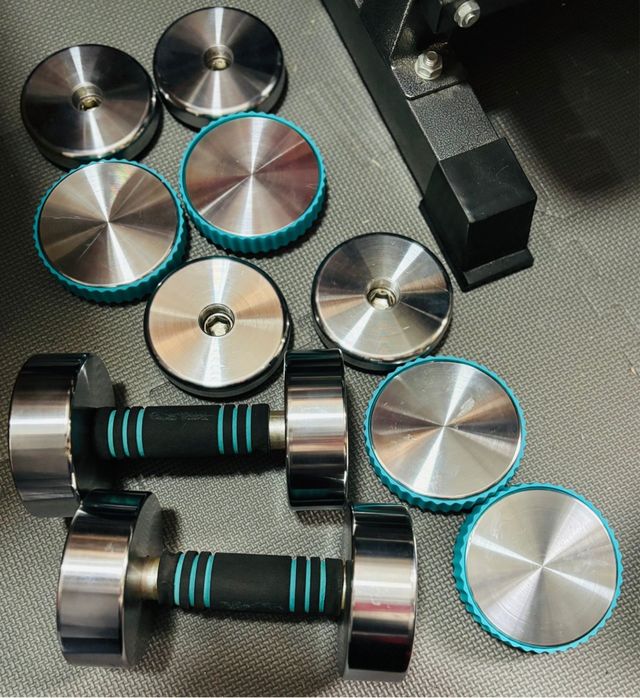 Mancuernas Acero 2x10kg Ajustables. 20kg total