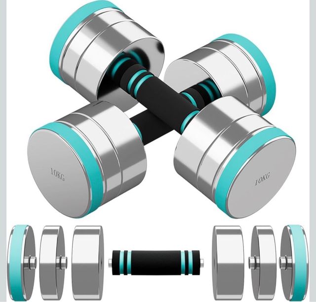 Mancuernas Acero 2x10kg Ajustables. 20kg total