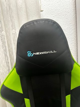 Silla Gamer New Skill Negra y Verde
