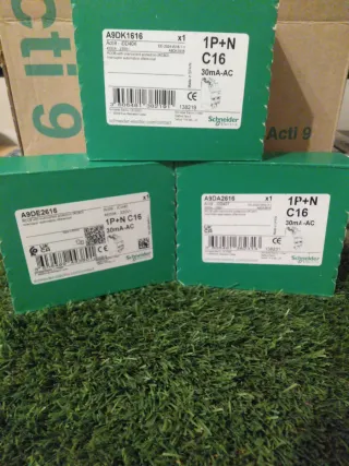 3x DPN Vigi 2x16 Schneider Diferencial Automático