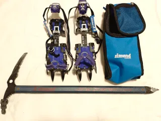 Piolet Simond 64cm e ramponi Simond Makalu semiautomatici a 12 punte