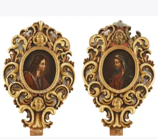 Pareja Cornucopias S. XVIII con Pinturas