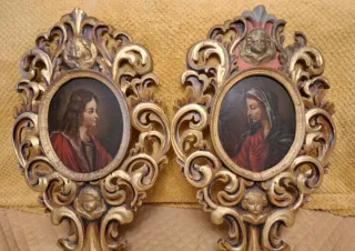 Pareja Cornucopias S. XVIII con Pinturas