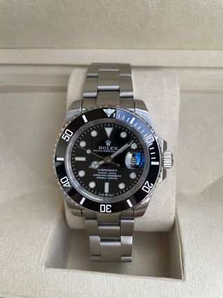 Rolex Submariner Negro/Plateado