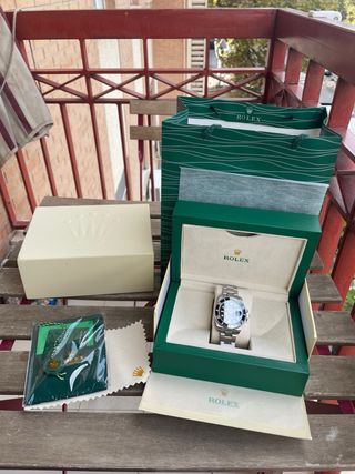 Rolex Submariner Negro/Plateado