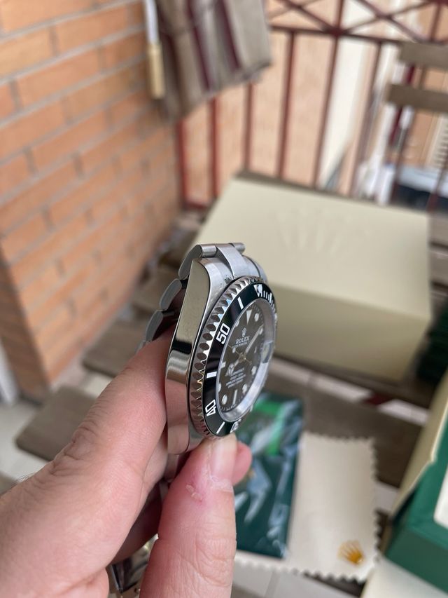 Rolex Submariner Negro/Plateado