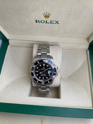 Rolex Submariner Negro/Plateado