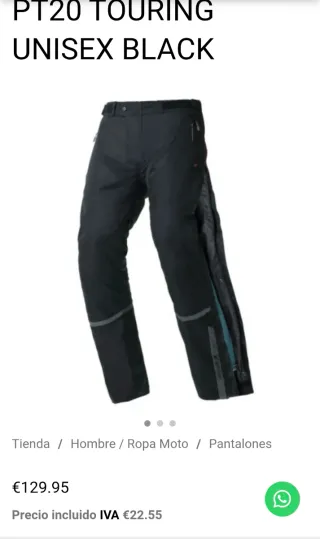 Cubre pantalón moto valorado en 120€