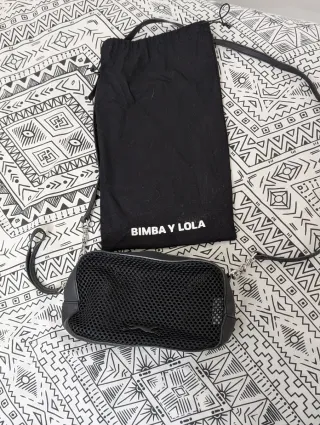 Bolso Bimba y Lola Negro de malla y piel