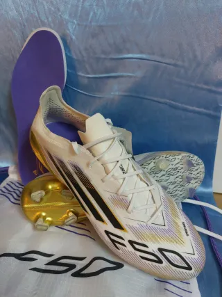 Adidas F50 Elite FG Scarpe da Calcio Oro/Bianco