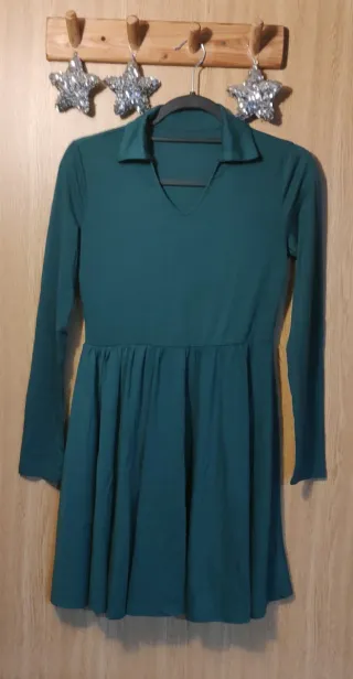 Vestido verde manga larga