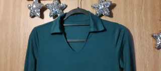 Vestido verde manga larga