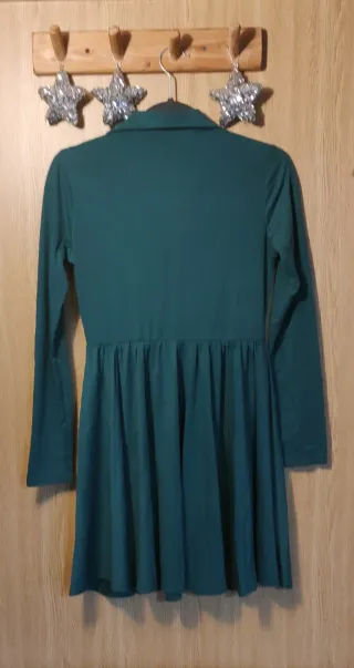 Vestido verde manga larga