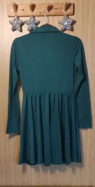 Vestido verde manga larga