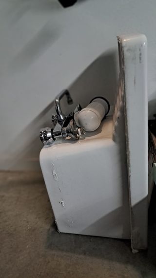 Lavadero Blanco con Tabla de Fregar