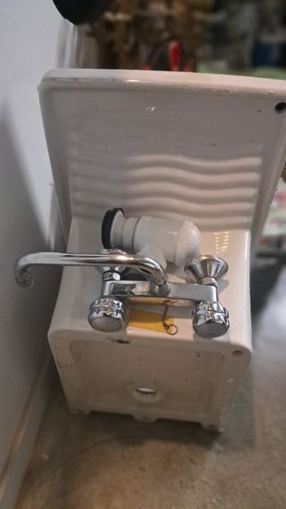 Lavadero Blanco con Tabla de Fregar