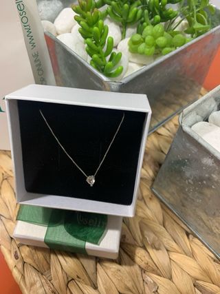 Gargantilla oro 9k corazón circonita